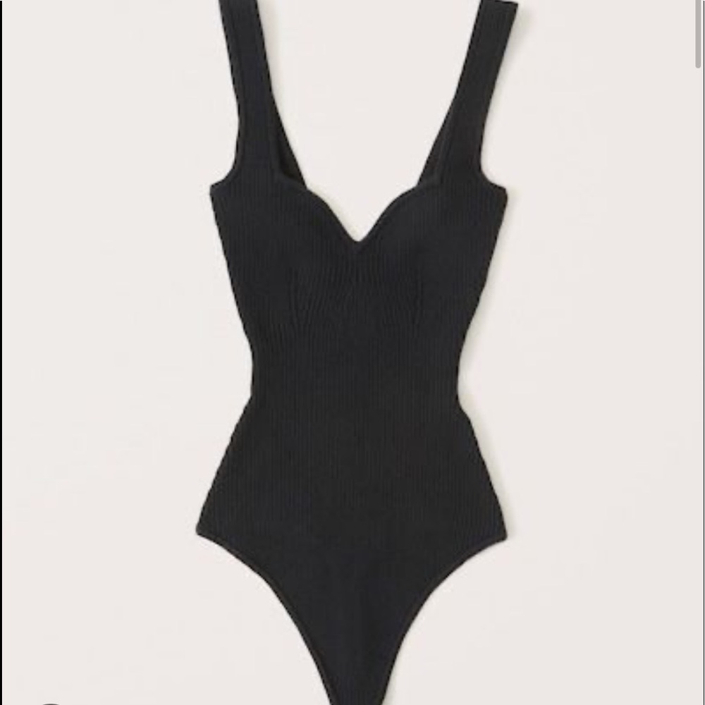 Abercrombie Womens elevated ribbed sweater body suit size M NWOT